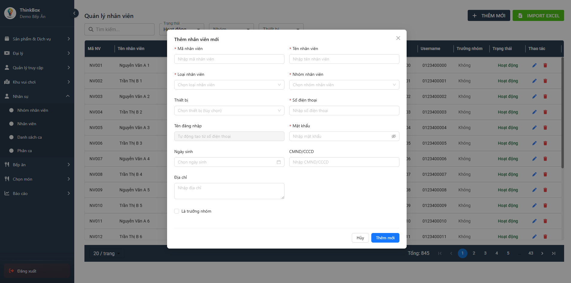 Giao diện bán vé lẻ